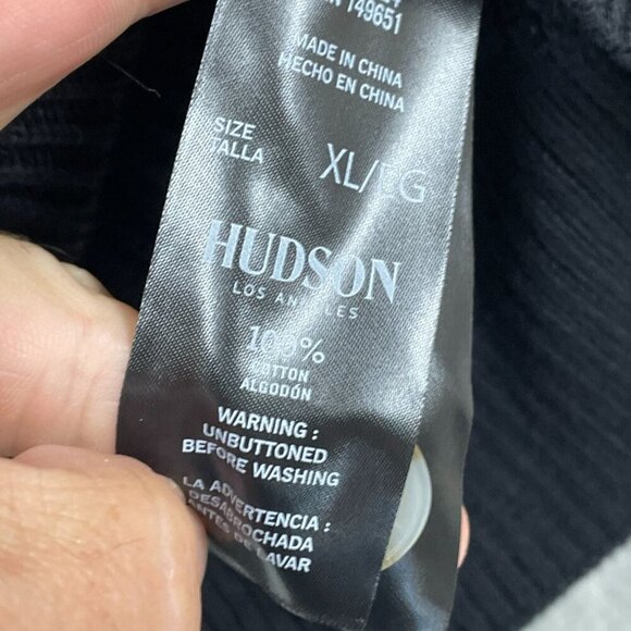 Hudson Los Angeles XL Black Cotton Button Down Cardigan  Women NWT 6519 - Picture 5 of 8